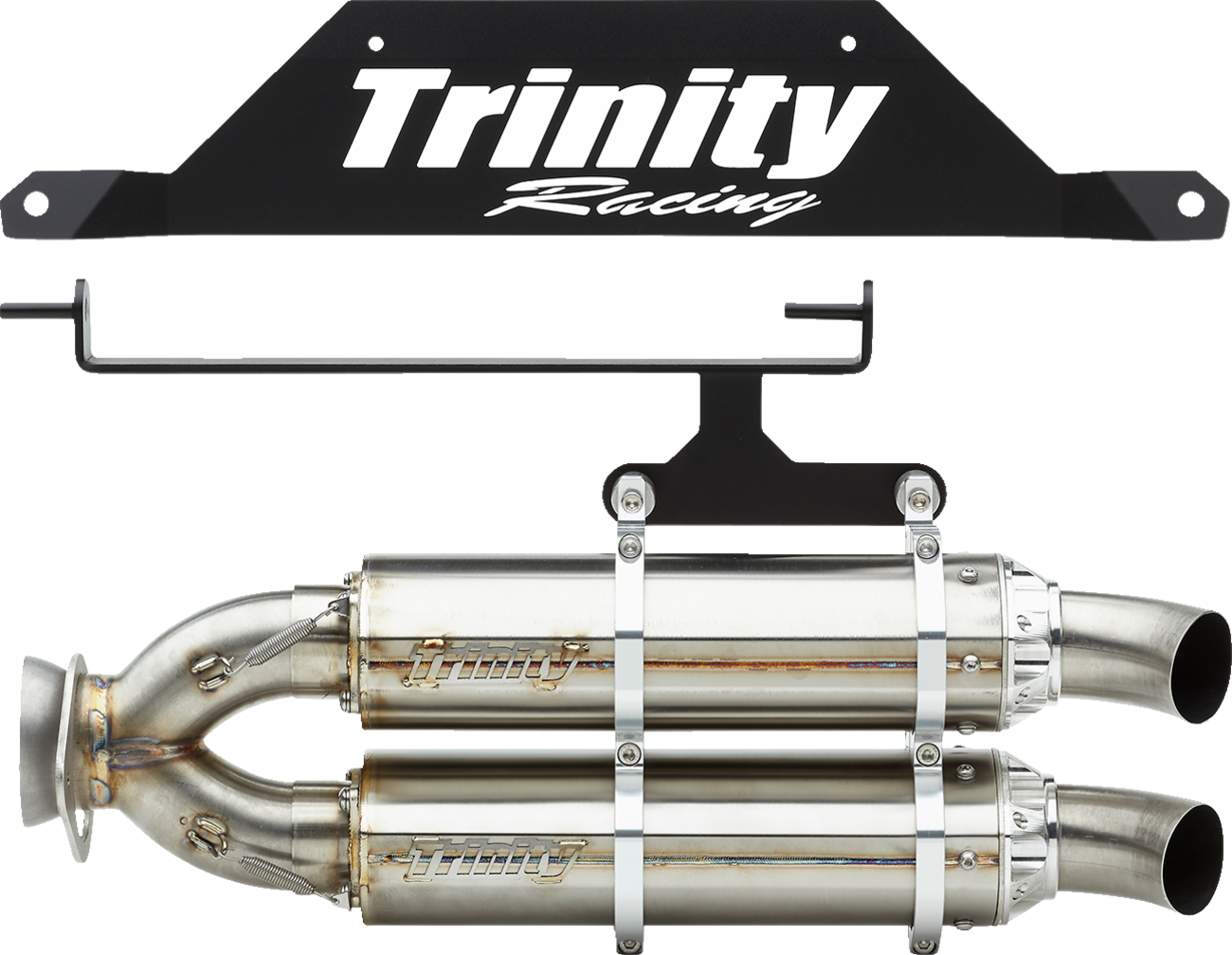 TRINITY RACING Slip-On Muffler - Stainless Steel