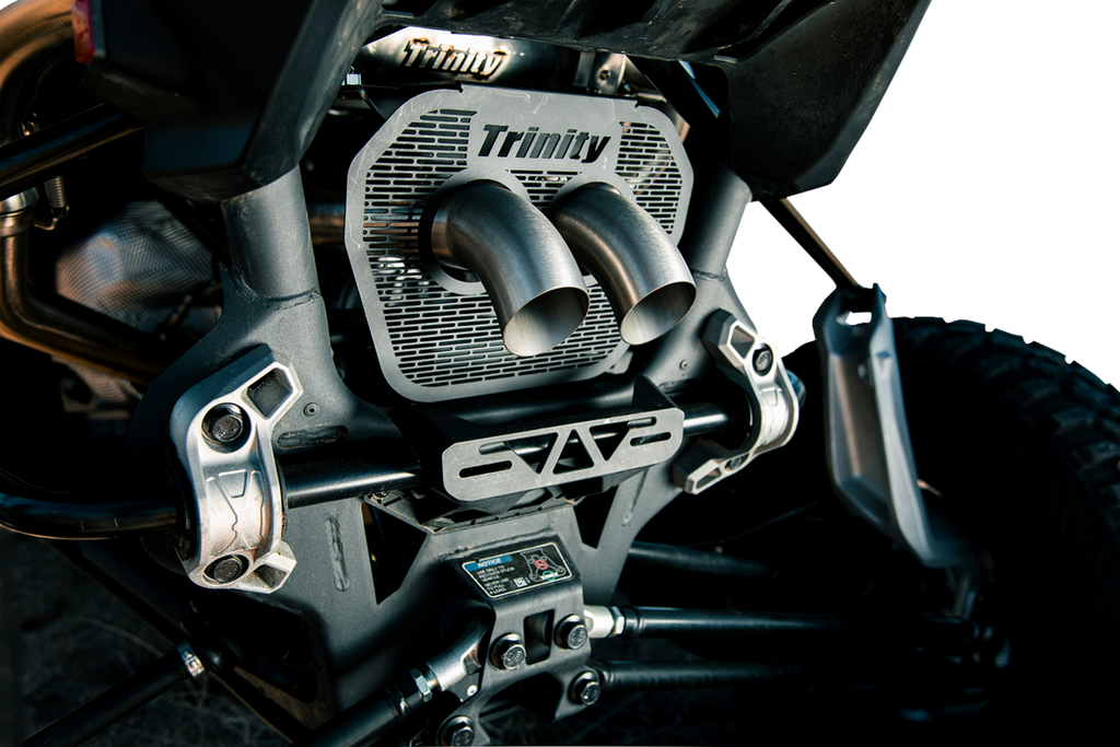 TRINITY RACING Exhaust Slip-On Mufflers - Center Exit - Maverick R