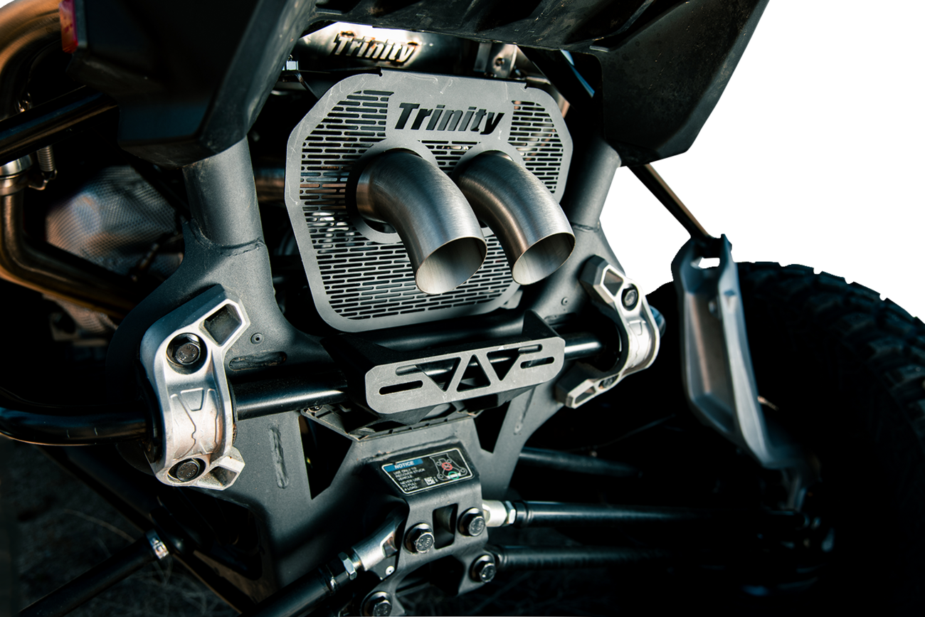 TRINITY RACING Exhaust Slip-On Mufflers - Center Exit - Maverick R