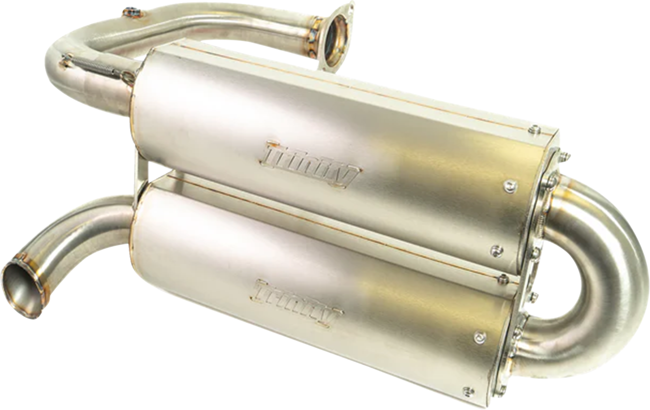 TRINITY RACING Quiet Slip-On Muffler - Stainless Steel - Dual - Talon 1000R/X