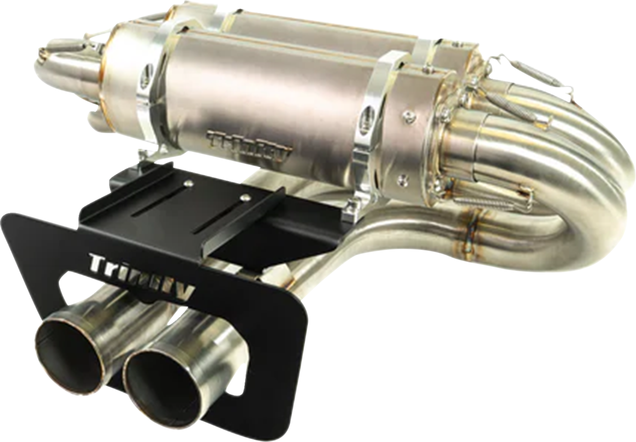 TRINITY RACING Slip-On Muffler - Stainless Steel - Maverick R