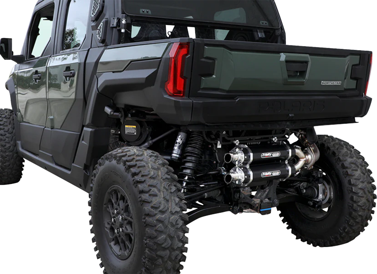 TRINITY RACING Slip-On Muffler - Black - Dual - Xpedition