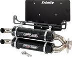 TRINITY RACING Slip-On Muffler - Black - Dual - Xpedition
