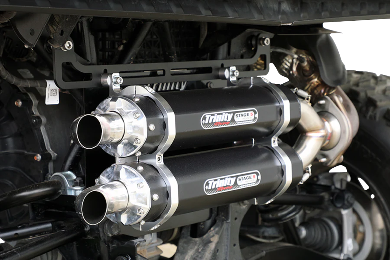 TRINITY RACING Slip-On Muffler - Black - Dual - Xpedition