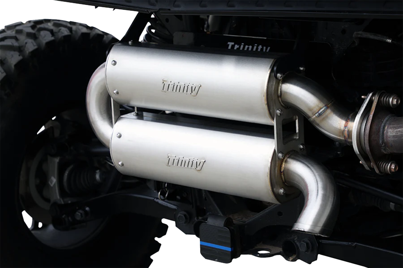 TRINITY RACING Quiet Slip-On Muffler - Stainless Steel - Dual - Xpedition
