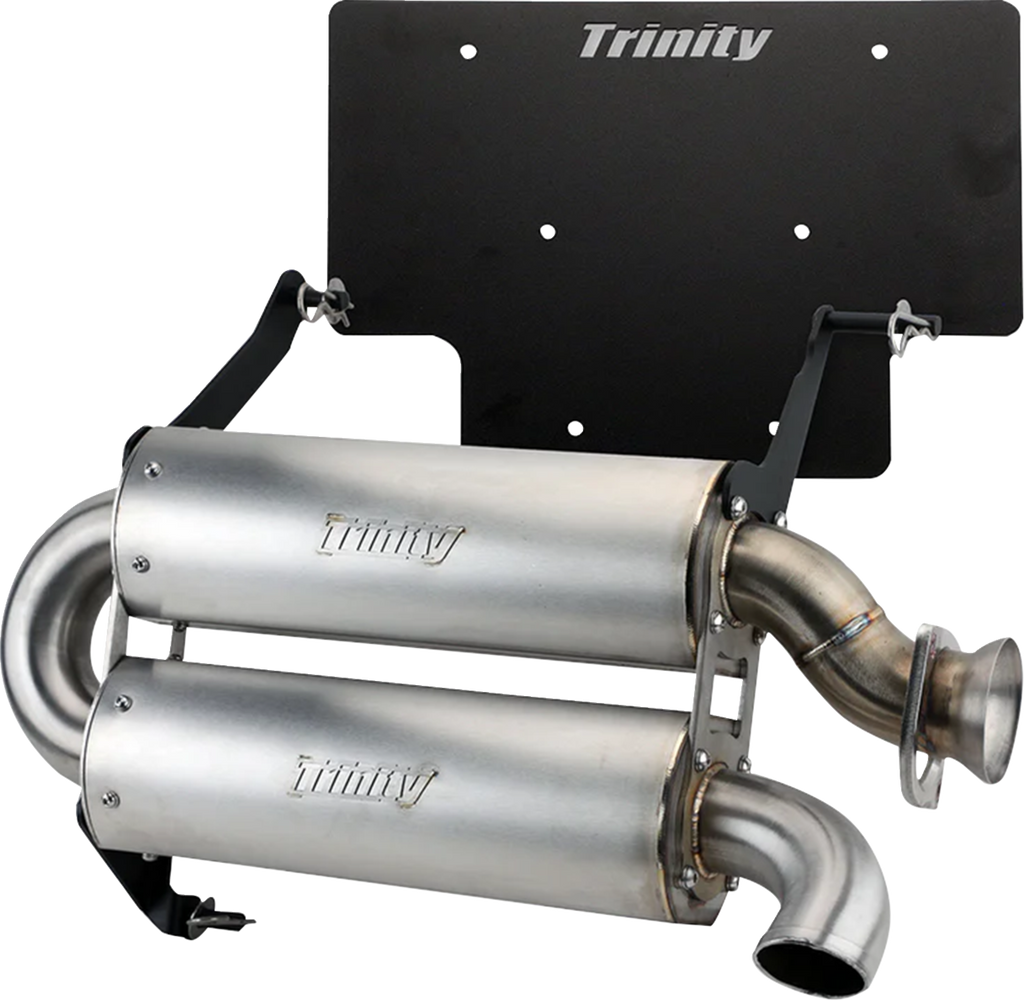 TRINITY RACING Quiet Slip-On Muffler - Stainless Steel - Dual - Xpedition