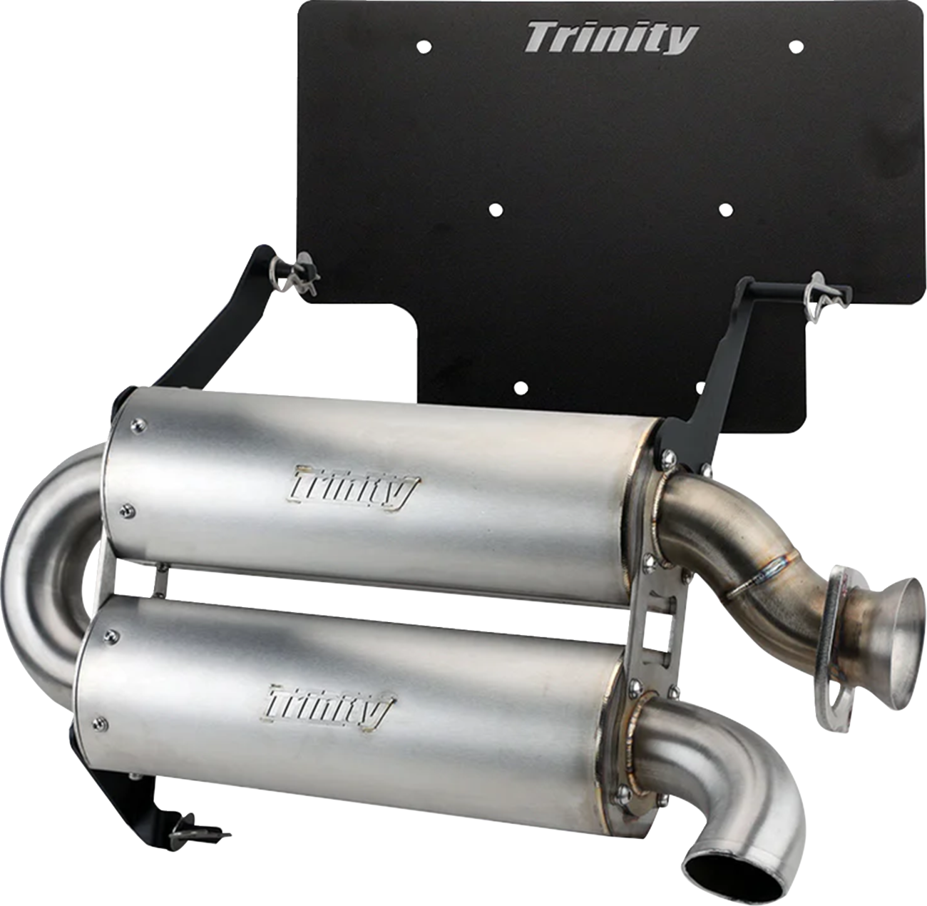 TRINITY RACING Quiet Slip-On Muffler - Stainless Steel - Dual - Xpedition