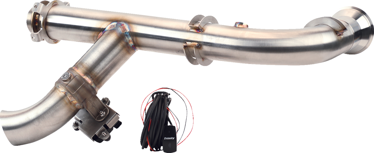 TRINITY RACING Side Piece Header Pipe - with Electronic Cutout