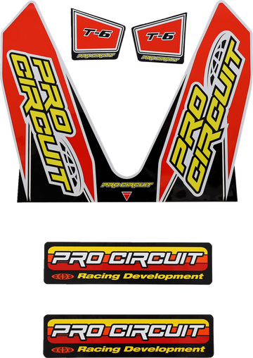 PRO CIRCUIT T-6 Mini Decal - Red