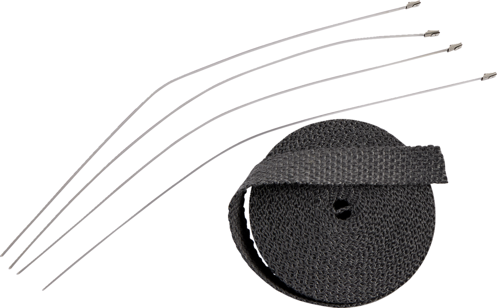 Drag Specialties Wrap Exhaust 1'X25' Blk W/tie