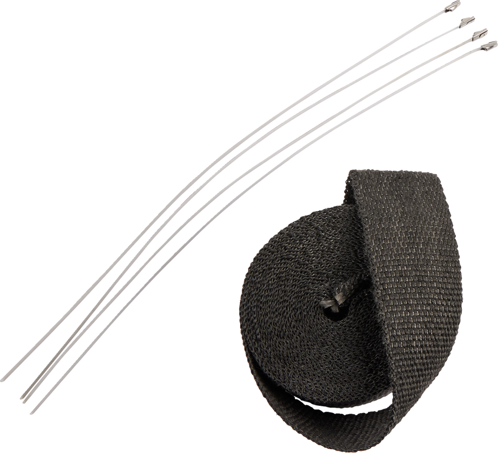 Drag Specialties Wrap Exhaust 2'X25' Blk W/tie
