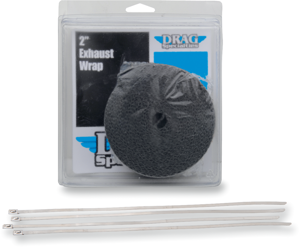 Drag Specialties Wrap Exhaust 2'X25' Blk W/tie