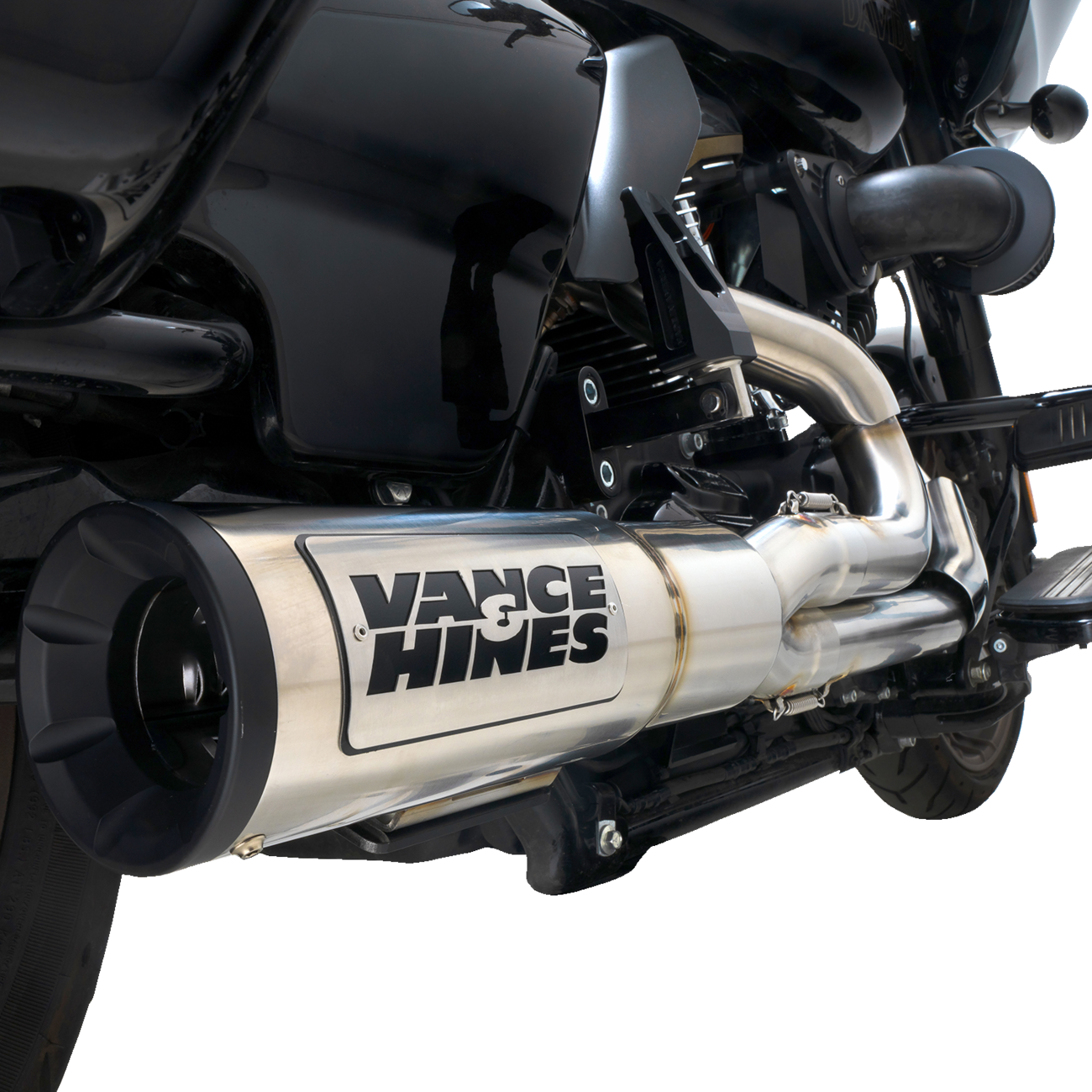 VANCE & HINES Hi-Output RR Heat Shield Kit - Black - Stainless Steel
