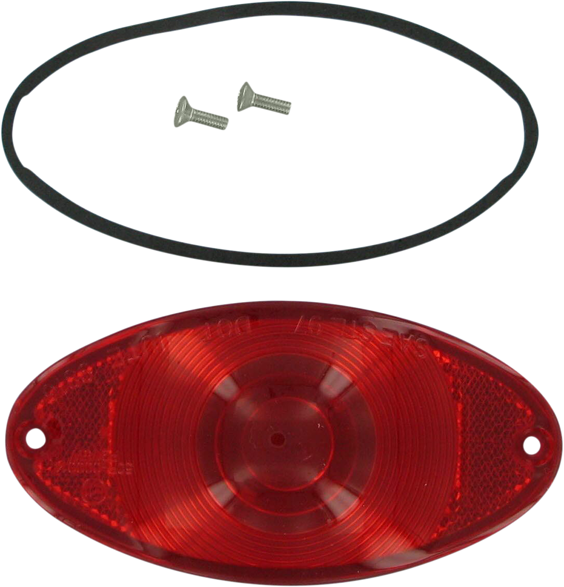 Drag Specialties Lens, Cateye - Red