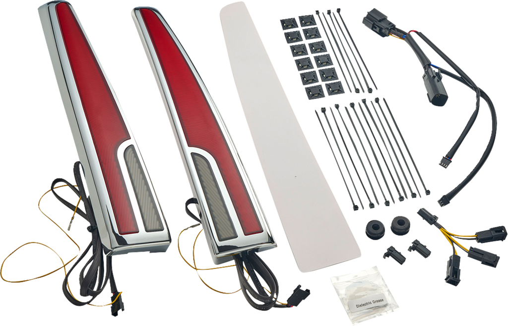 Ciro Taillight Led Tri Glide Red Lens - Chrome
