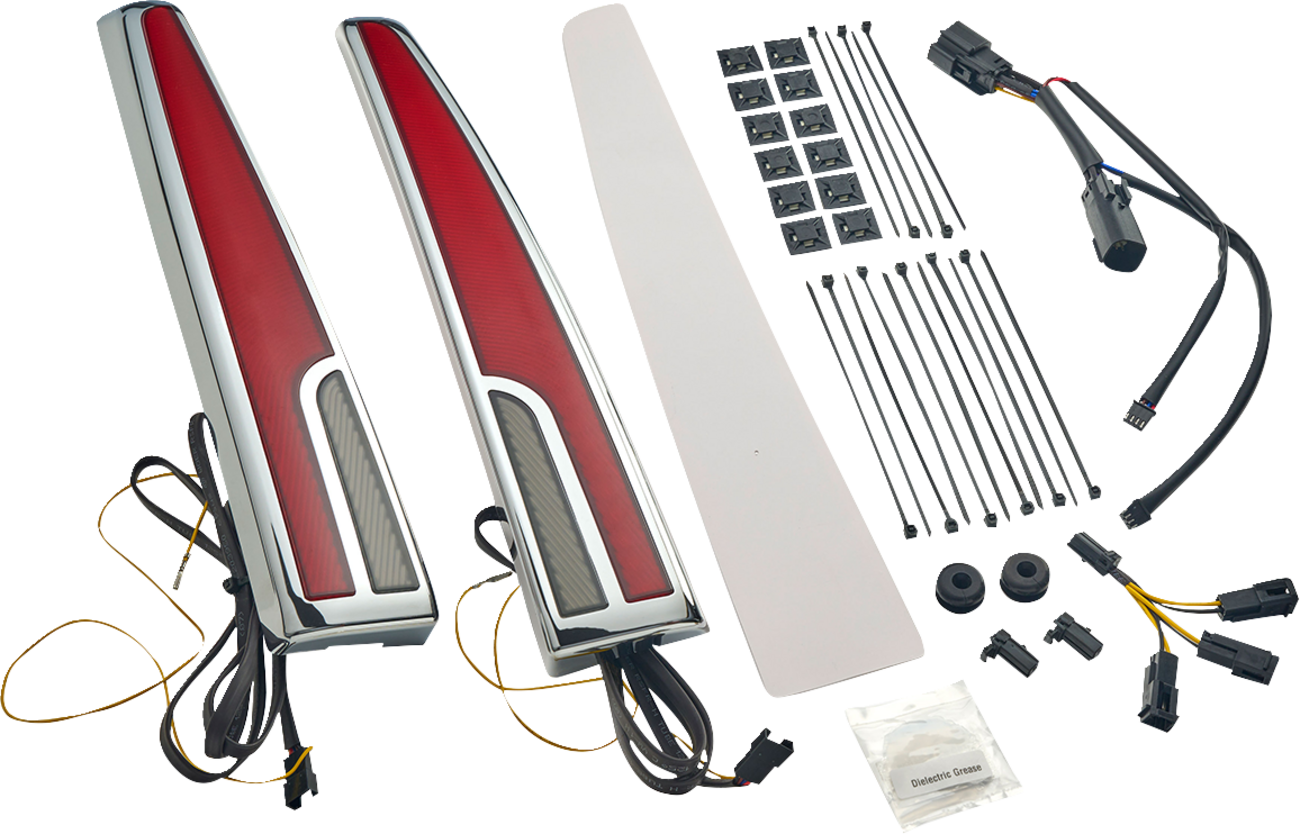 Ciro Taillight Led Tri Glide Red Lens - Chrome