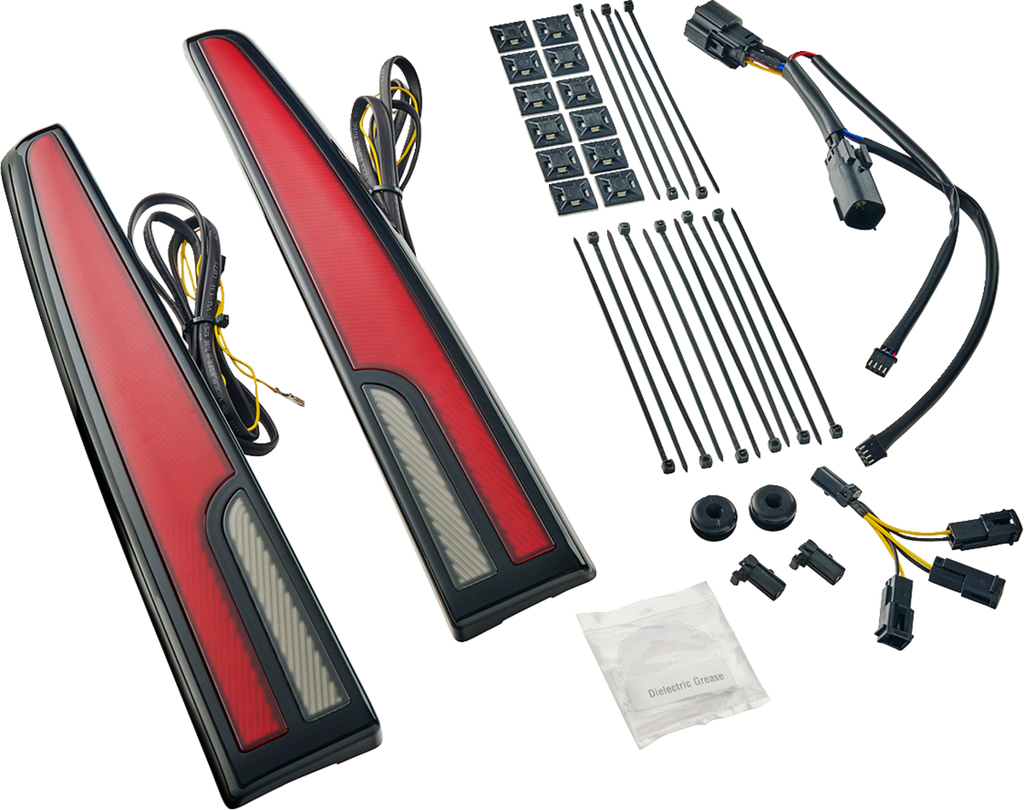 Ciro Taillight Led Tri Glide Red Lens - Black
