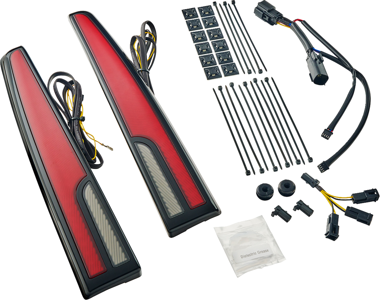 Ciro Taillight Led Tri Glide Red Lens - Black