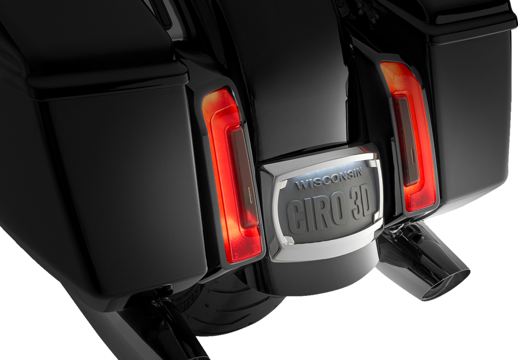 Ciro License Plate Frame Curved With Led Light Chrome