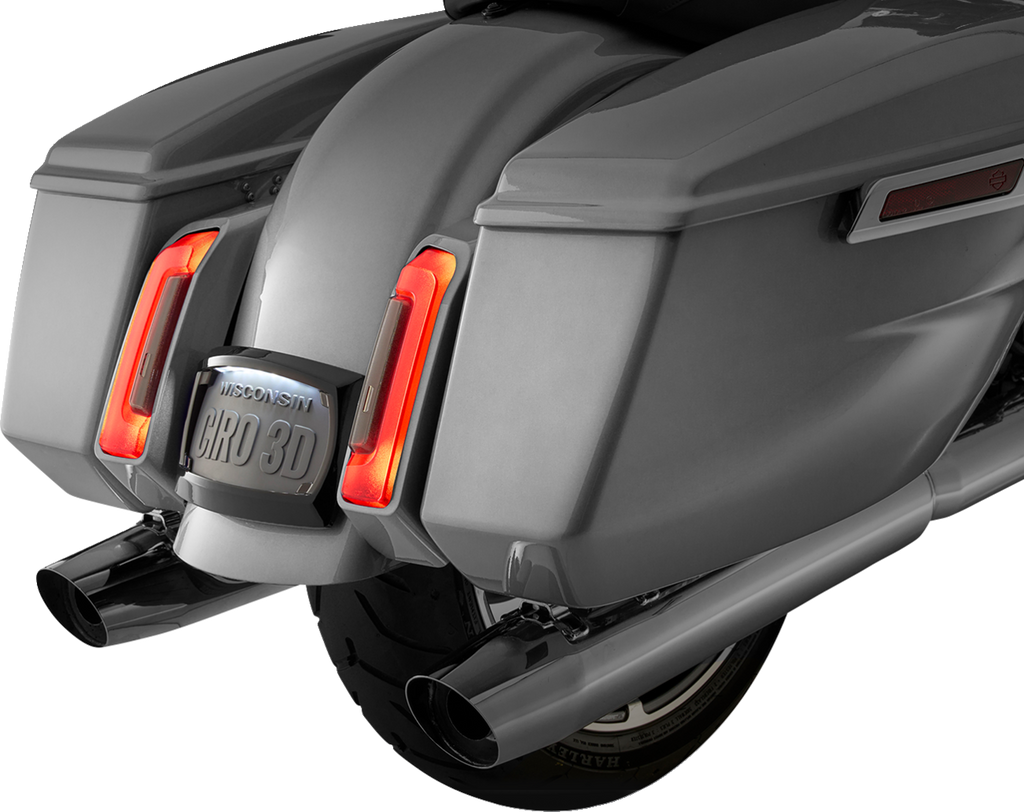 Ciro License Plate Frame Curved With Led Light Black