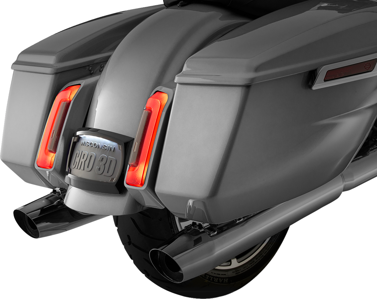 Ciro License Plate Frame Curved With Led Light Black