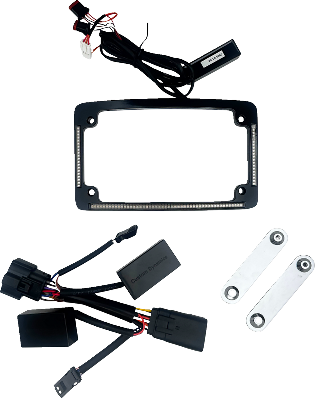 Custom Dynamics License Plate Frame Led All In One Black