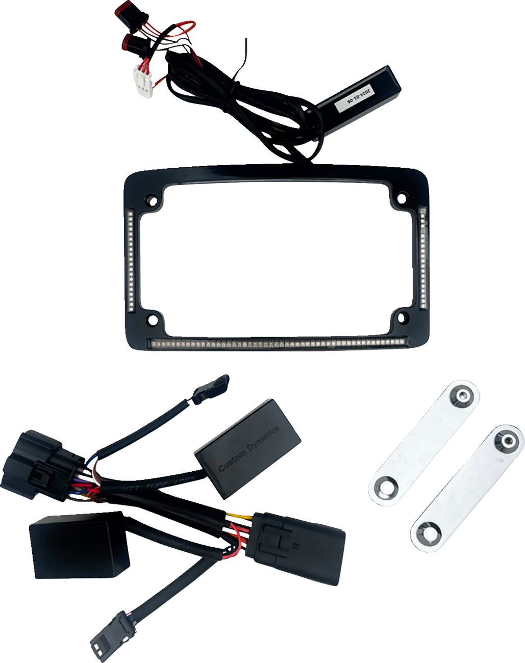 Custom Dynamics License Plate Frame Led All In One Black