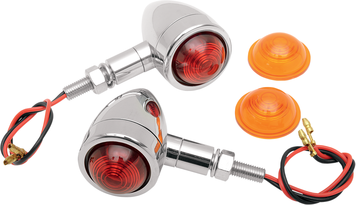 Drag Specialties Light,mini-bullet Ambr/rd
