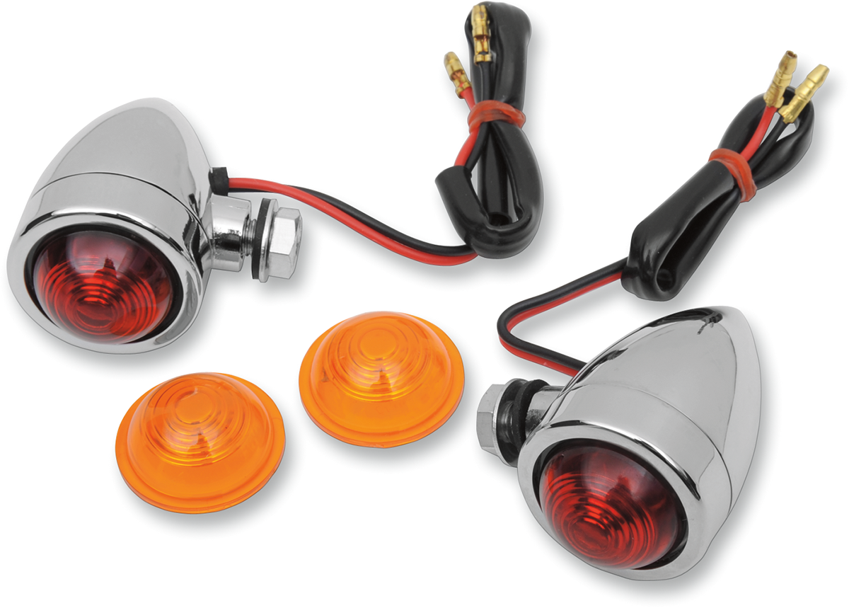Drag Specialties Light Mini-bullet Amb/red