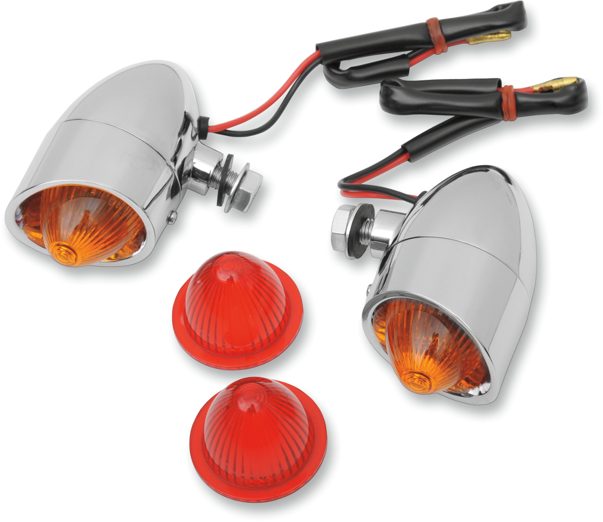 Drag Specialties Light Mini-retro Amb/red