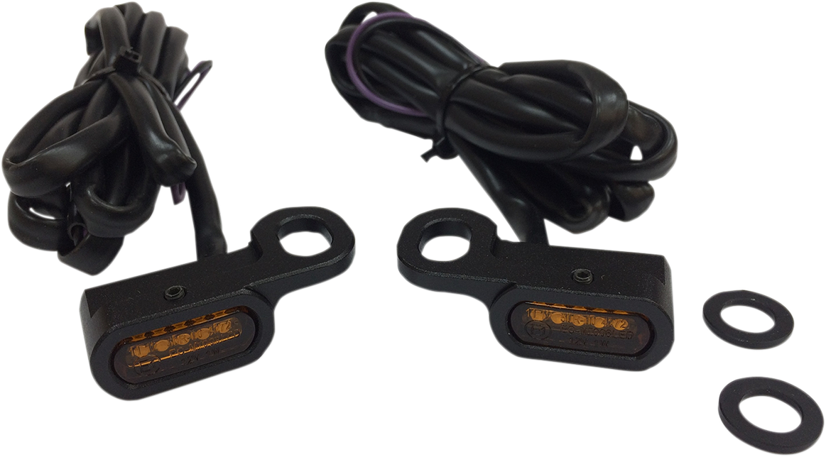 Drag Specialties Lights Mrkr Blk Ambr Hyd