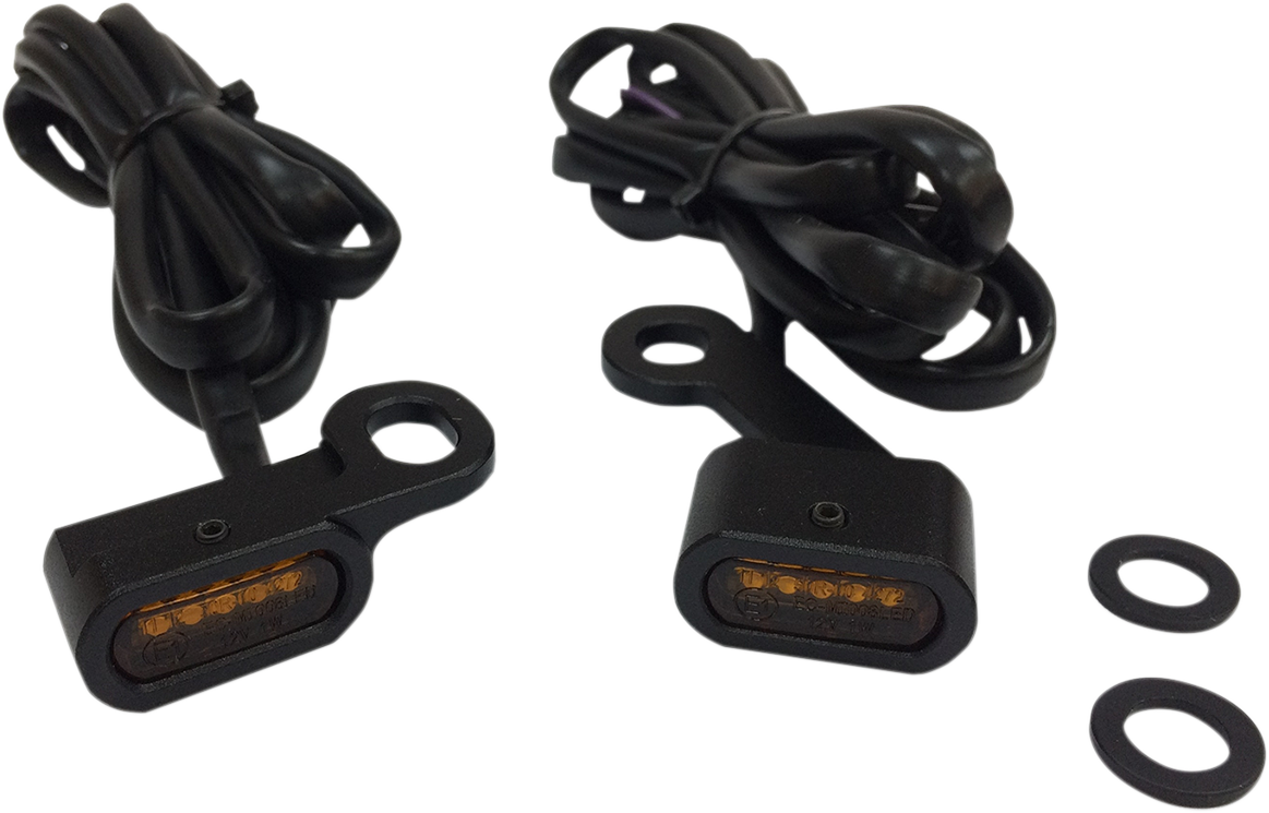 Drag Specialties Lights Mrkr Blk Ambr