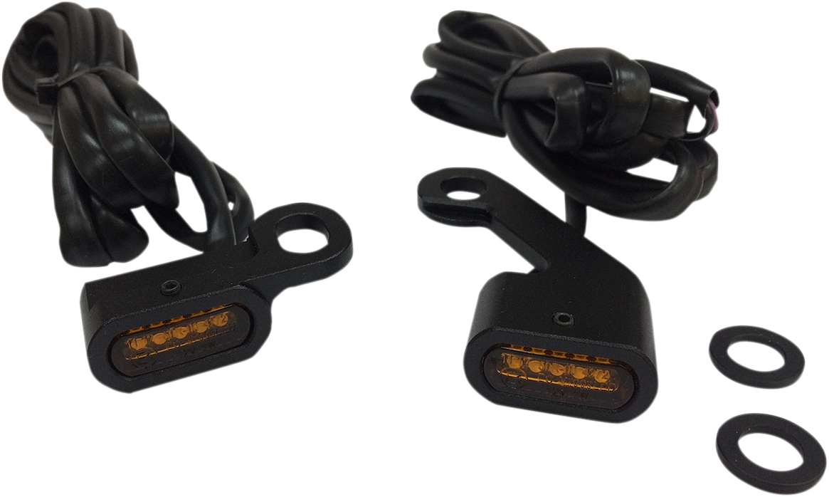 Drag Specialties Lights Mrkr Blk Ambr Flt
