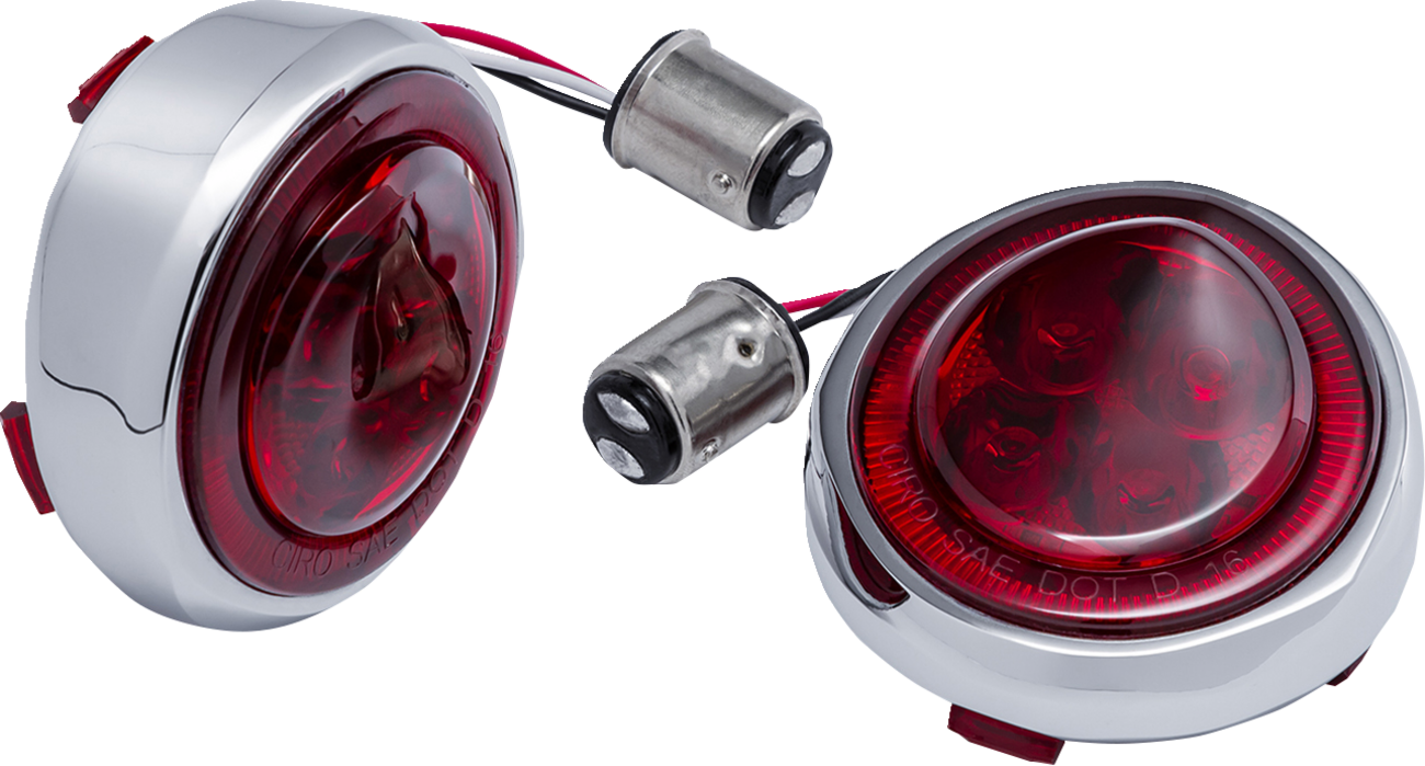 Ciro Light Fang Rear - Chrome/Red