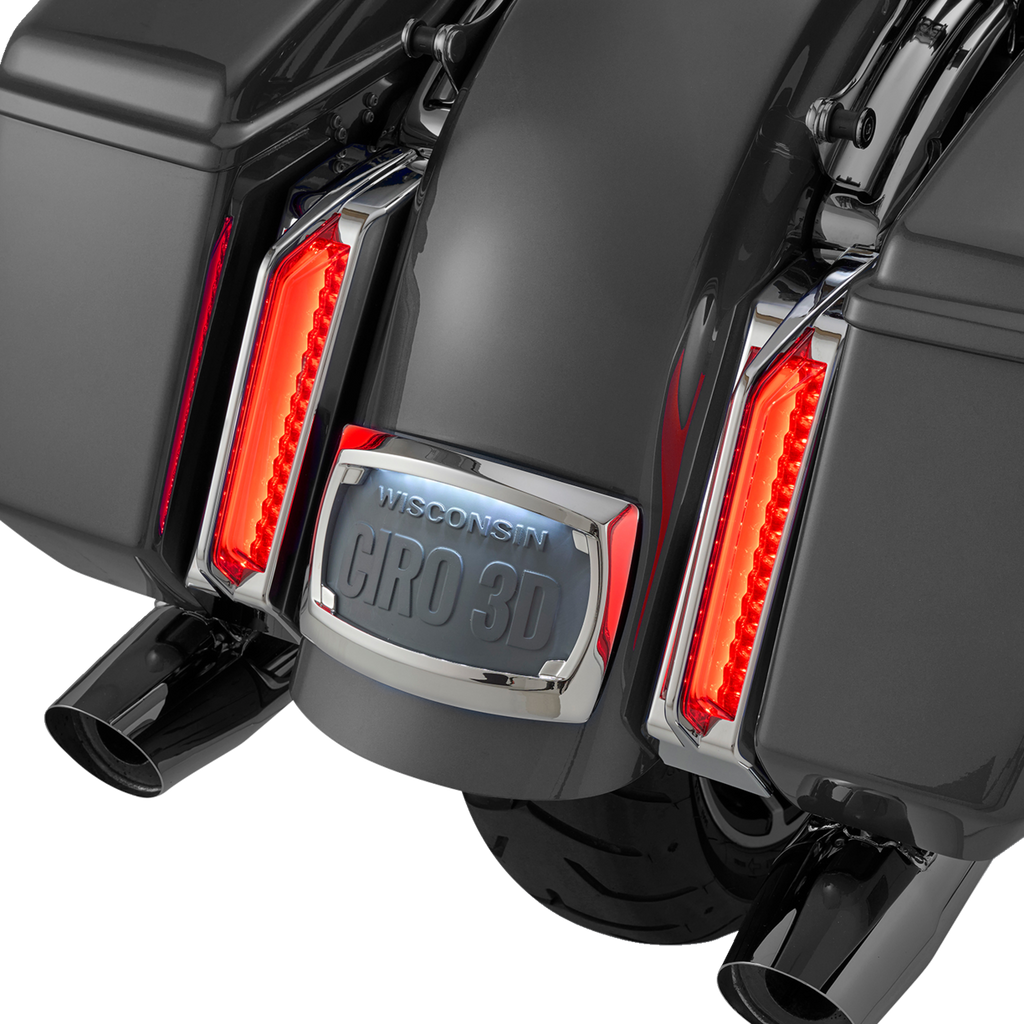 Ciro Lights Tail Filler Panel Red Lens Chrome