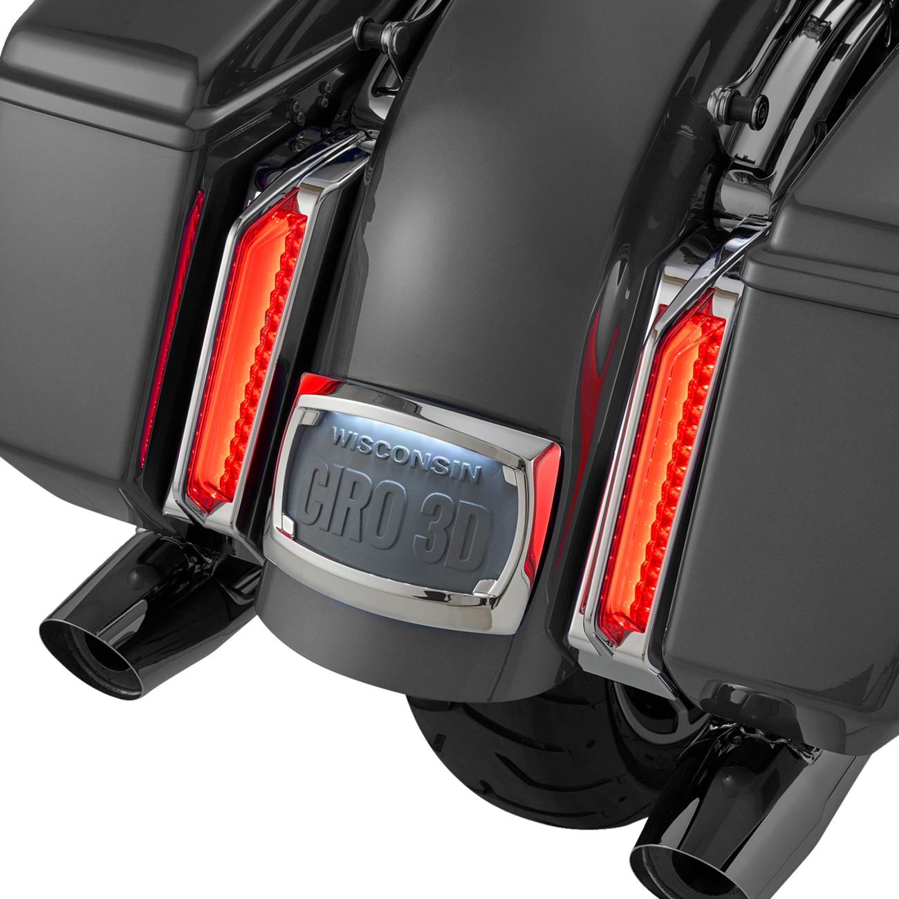 Ciro Lights Tail Filler Panel Red Lens Chrome