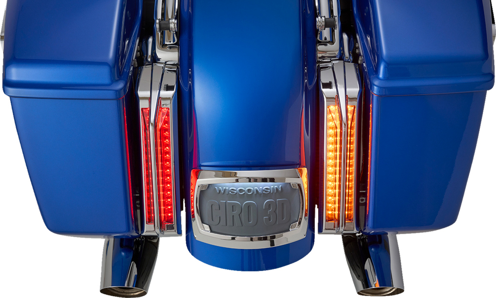 Ciro Lights Tail Filler Panel Red Lens Chrome