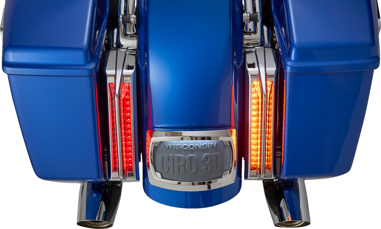 Ciro Lights Tail Filler Panel Red Lens Chrome