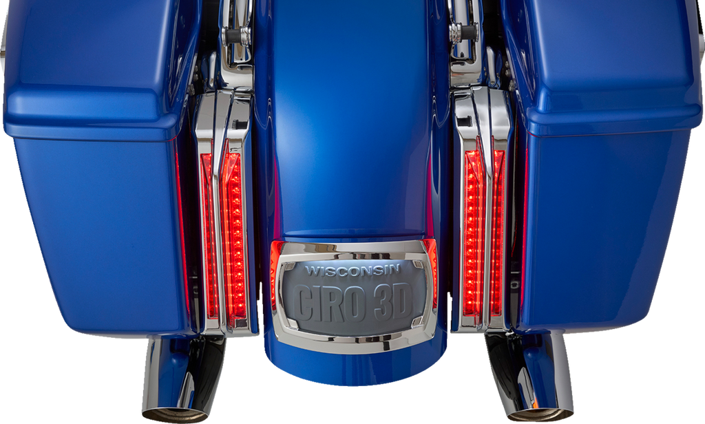 Ciro Lights Tail Filler Panel Red Lens Chrome