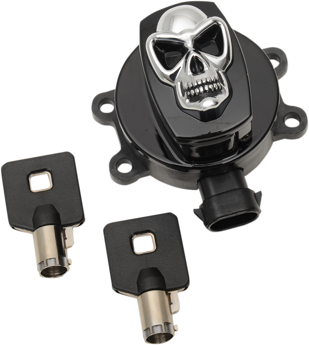 Drag Specialties Switch Ign Blk Skl 14-22
