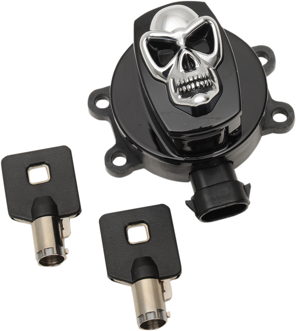 Drag Specialties Switch Ign Blk Skl 14-22