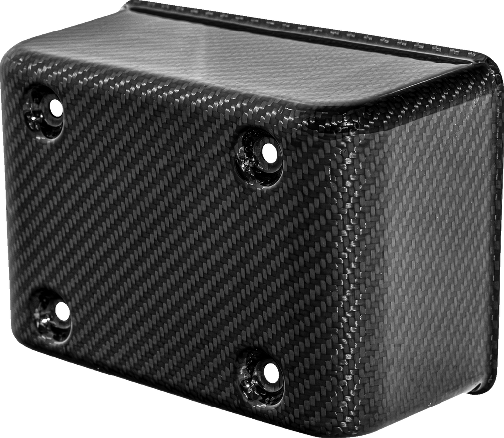 SADDLEMEN Fuse Block Cover - Carbon Fiber - Gloss Black