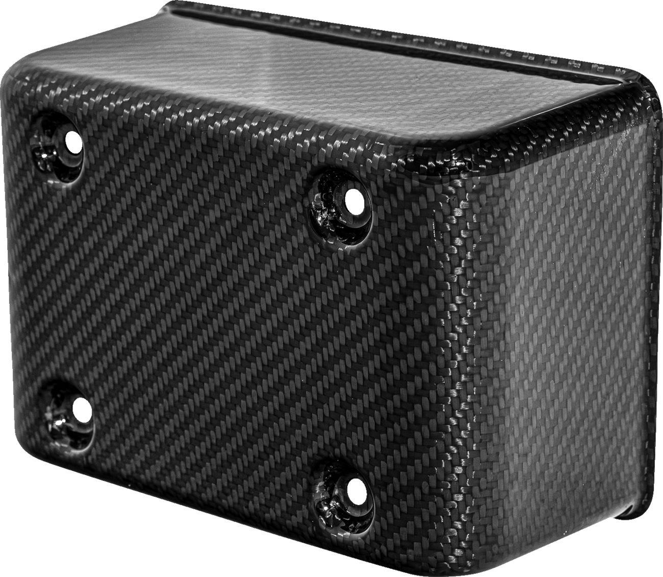 SADDLEMEN Fuse Block Cover - Carbon Fiber - Gloss Black
