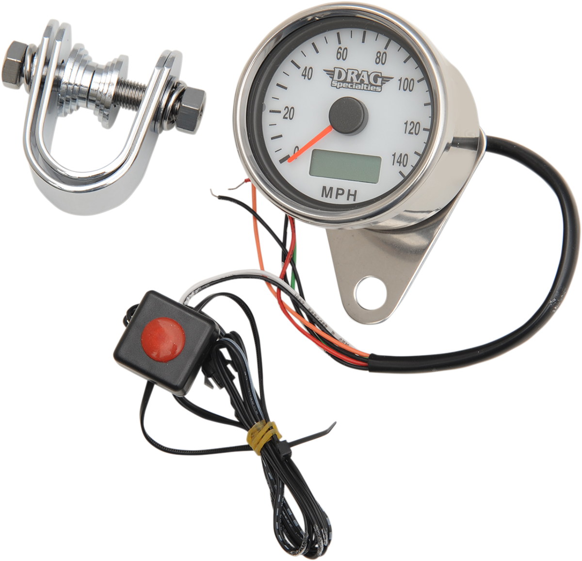 Drag Specialties Speedometer 2.37'WHT Pro