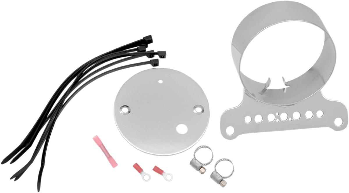 Drag Specialties Mount Gage Chr Sngl