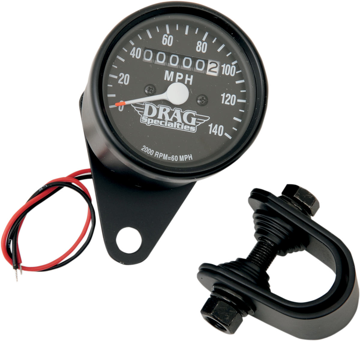 Drag Specialties Speedo Blk 2:1 Blk Face