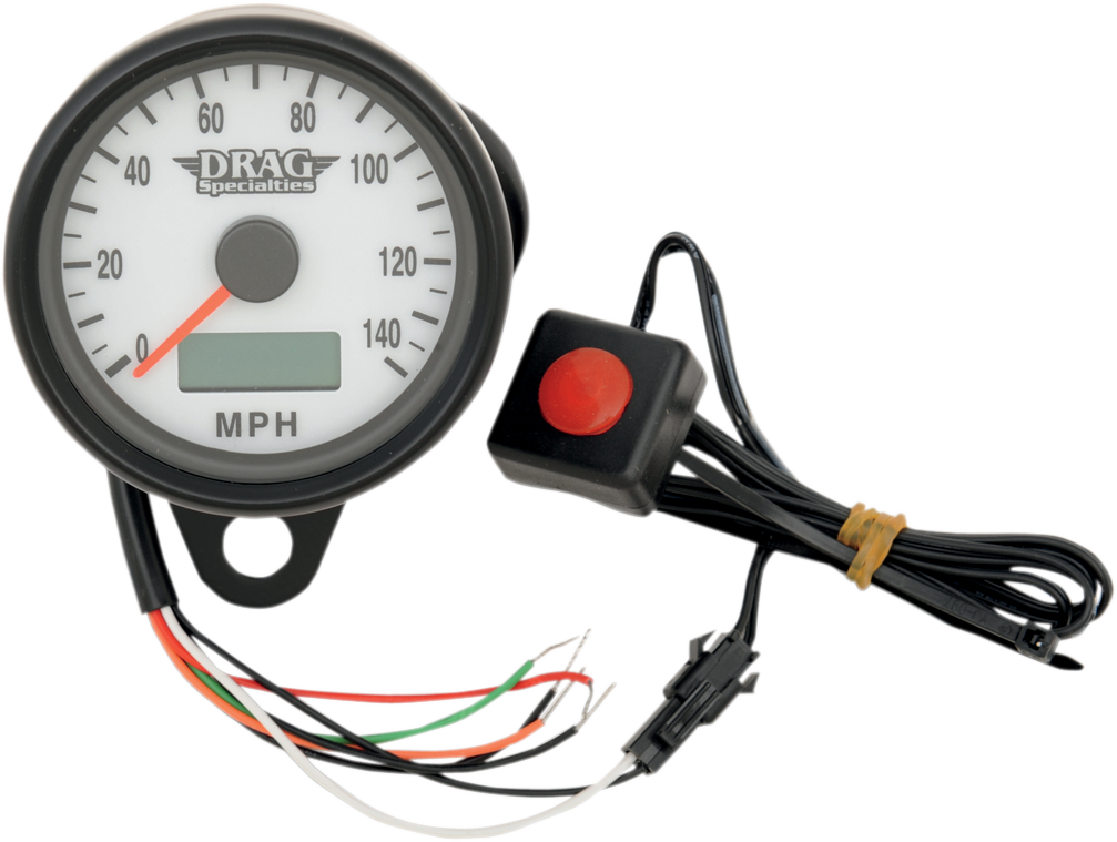 Drag Specialties Speedo Blk 2.4' Prog - White