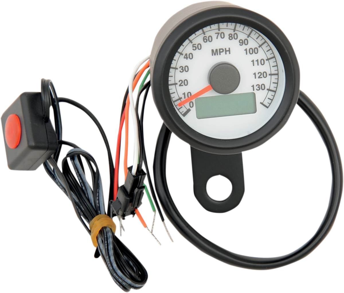 Drag Specialties Speedo Blk 1.8' Prog - White