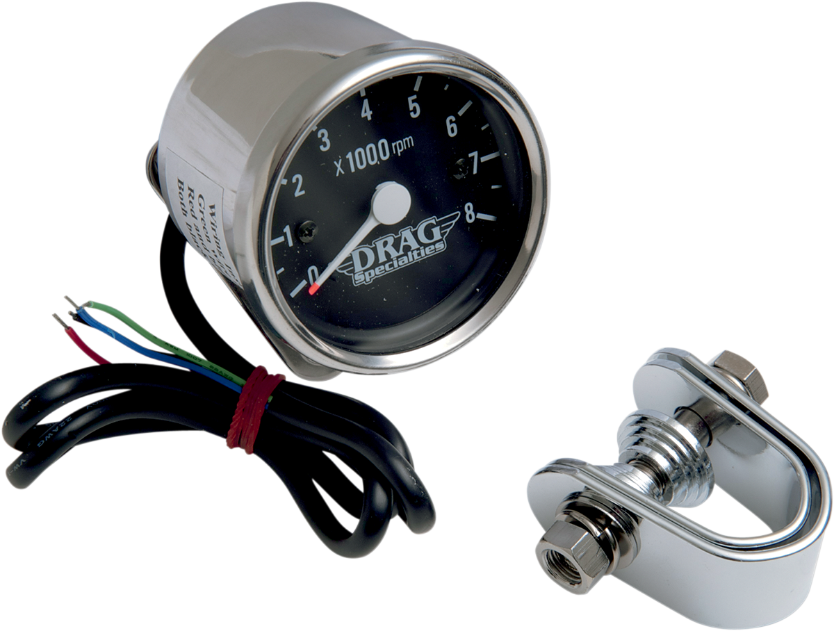 Drag Specialties Tach Elec 2.4'BLK Bulb Lt