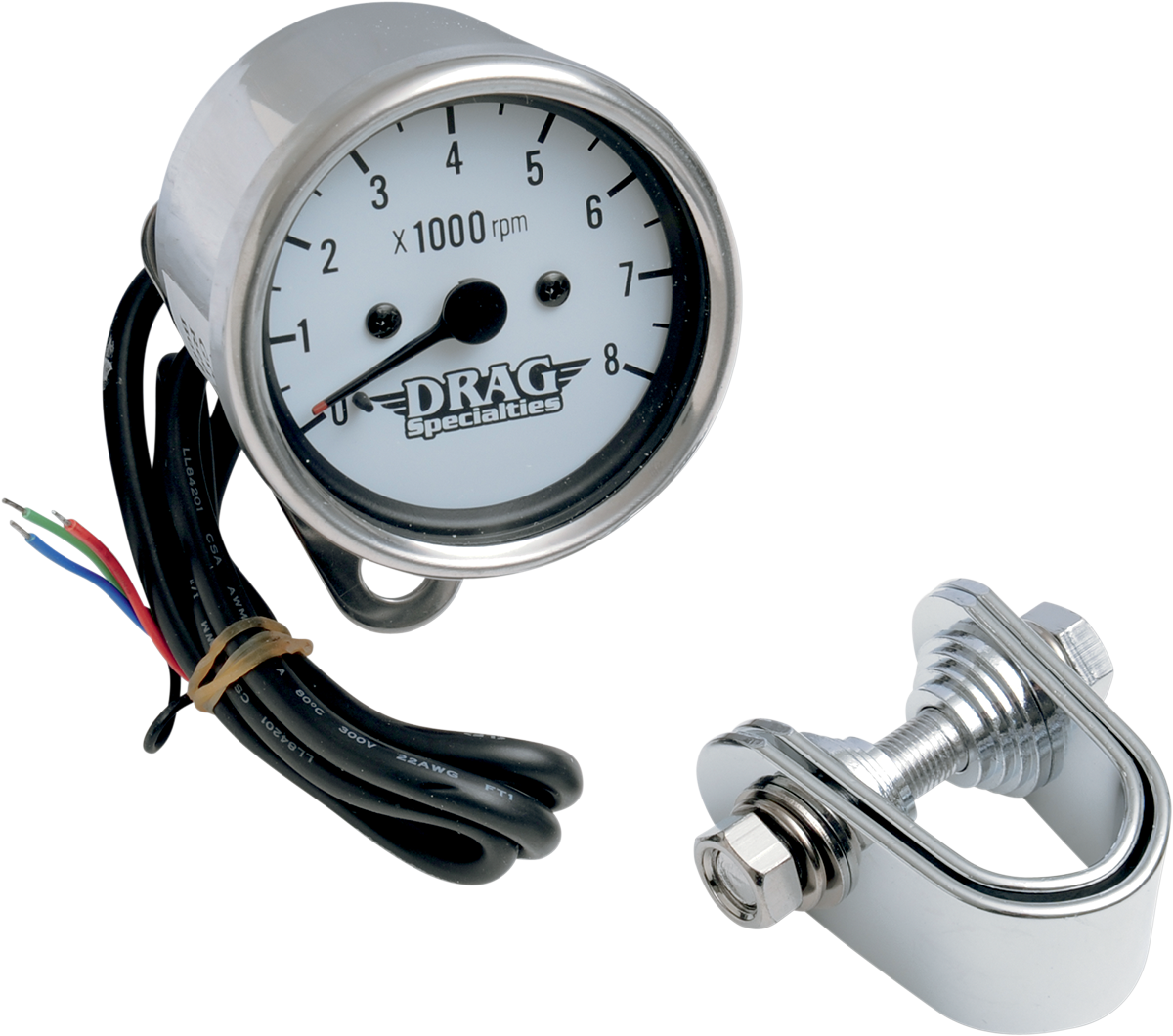 Drag Specialties Tach Elec 2.4'WHT Bulb Lt